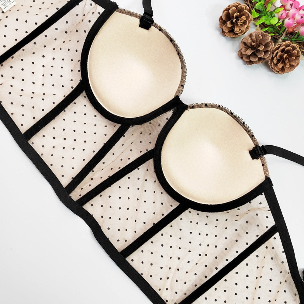 Polka Dot Beige Corset