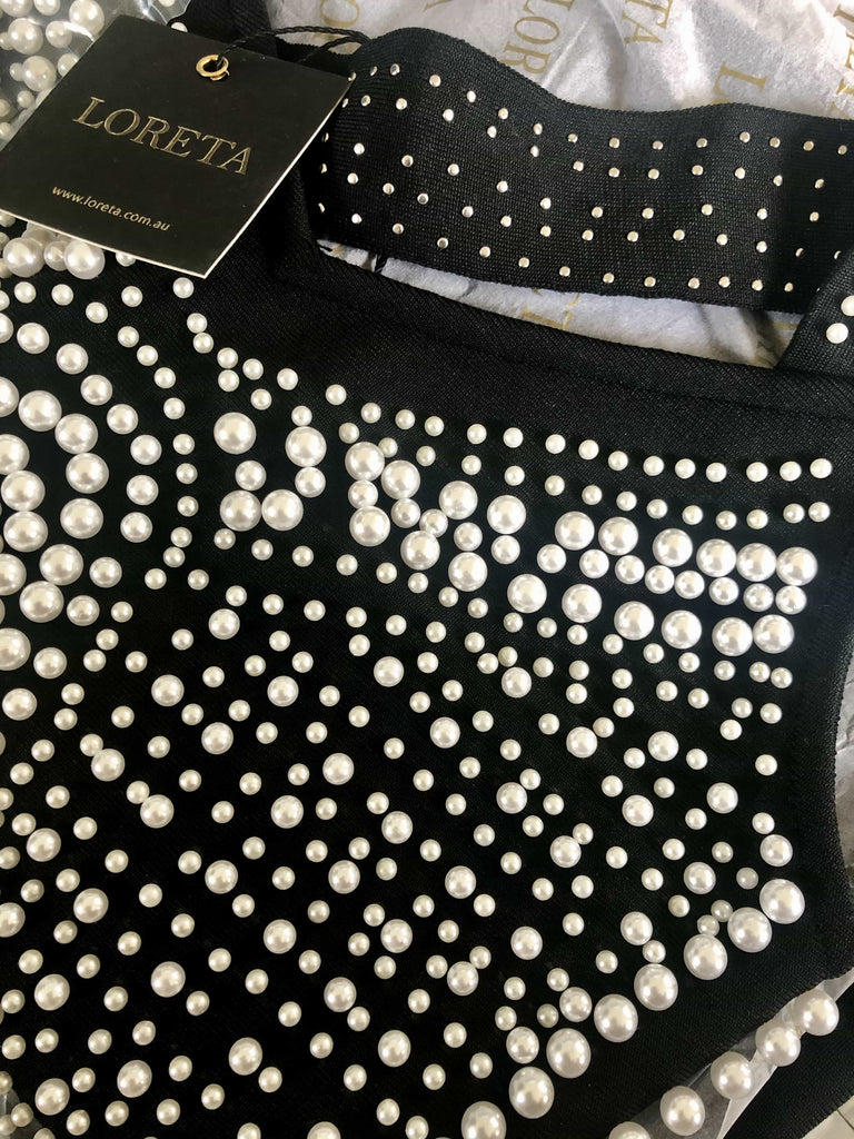 Dubai Pearls Dress (Black)