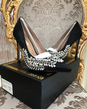 Blushing Gemstone Heels (Black)