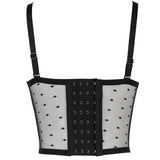 Feather & Lace Bustier Corset Top