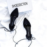 Jenna: Lace Up Flats