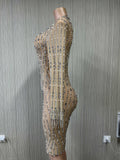 Beige Diamond Dress