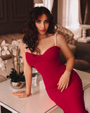 Power Red Pearl Dress