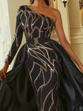 Dalia Black & Gold Gown