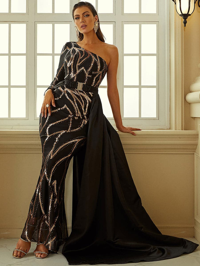 Dalia Black & Gold Gown