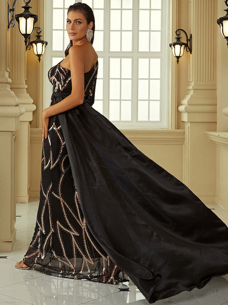 Dalia Black & Gold Gown