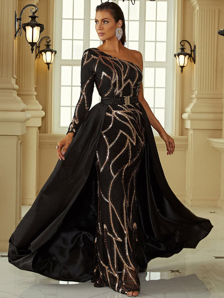 Dalia Black & Gold Gown