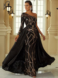 Dalia Black & Gold Gown