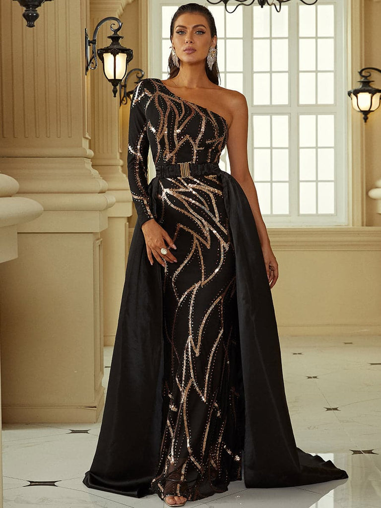 Dalia Black & Gold Gown