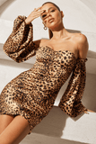 Leopard Off Shoulder Dress