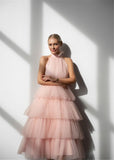 Soft Petal Tulle Dress (Blush)