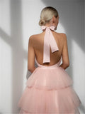 Soft Petal Tulle Dress (Blush)