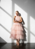 Soft Petal Tulle Dress (Blush)