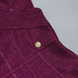 Claire Dress (Metallic Deep Purple)