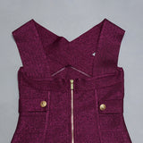 Claire Dress (Metallic Deep Purple)