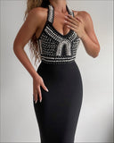 Dubai Pearls Dress (Black)