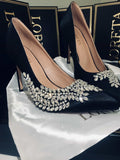 Blushing Gemstone Heels (Black)