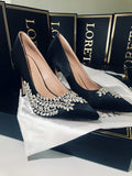 Blushing Gemstone Heels (Black)