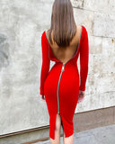 Sarah Dress (Vibrant Red)