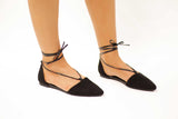 Jenna: Lace Up Flats
