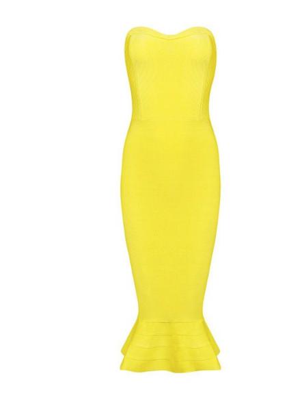 Cognac Dress | Yellow