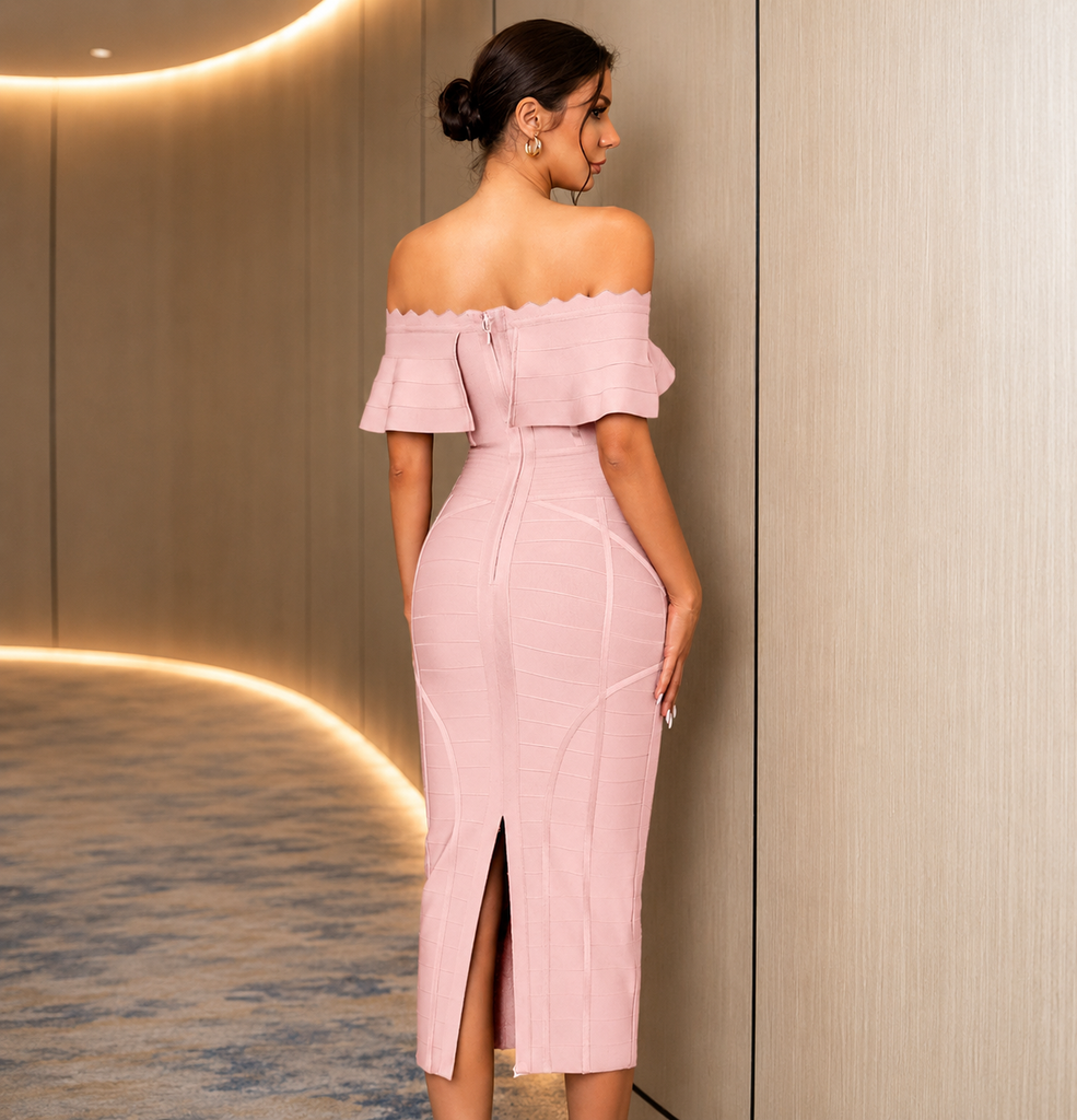 Ava Dress (Pastel Blush)