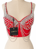 Crimson Rain Crystal Bustier (Red)
