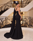 April Crystal Cape Dress
