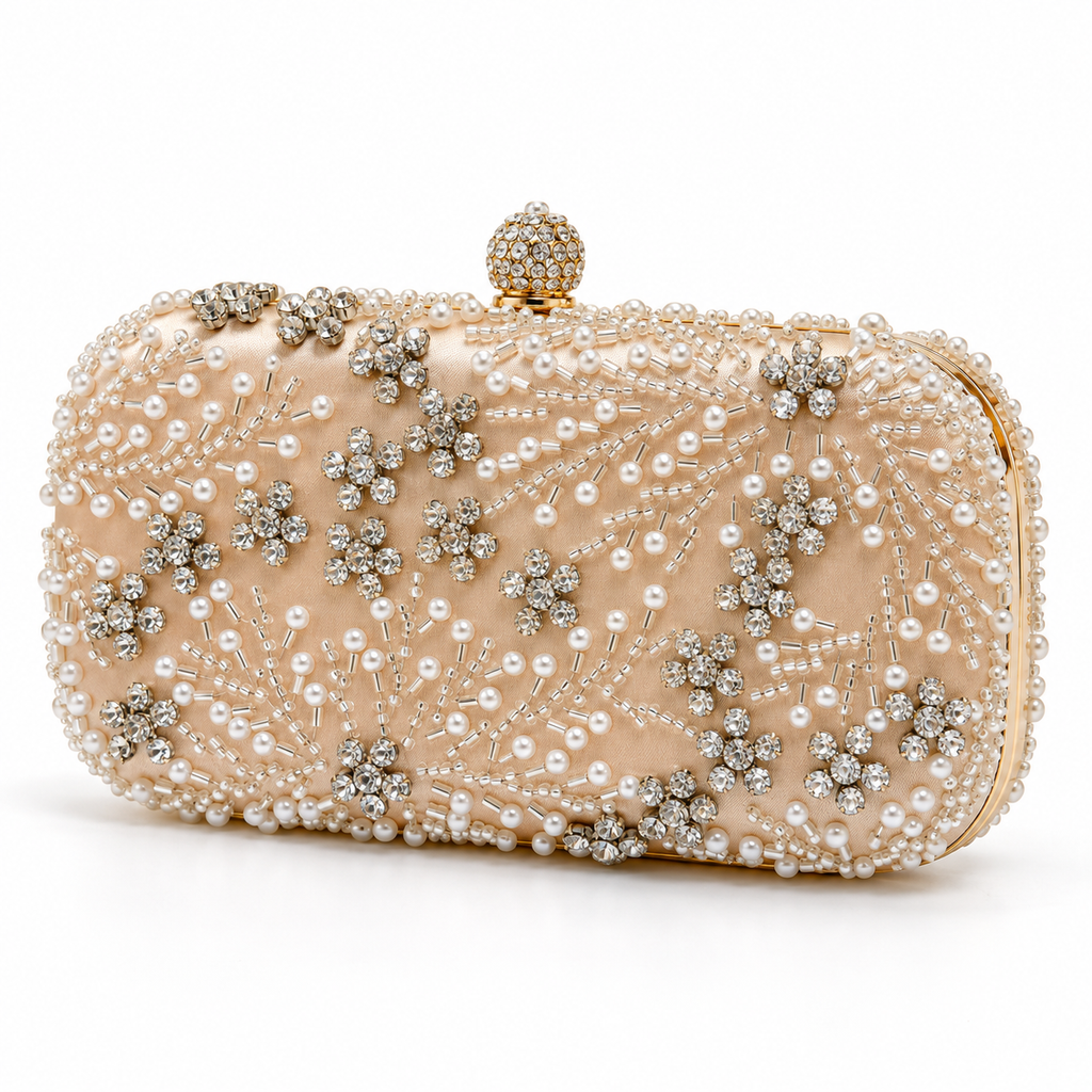 Pearl Obsession Clutch Bag (Pearl/Gold)