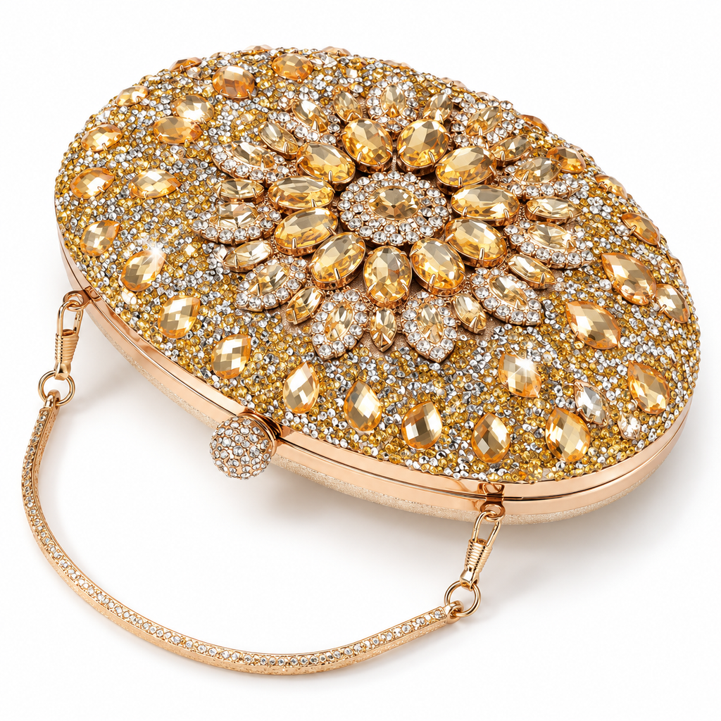 Margot Crystal Clutch (Gold)