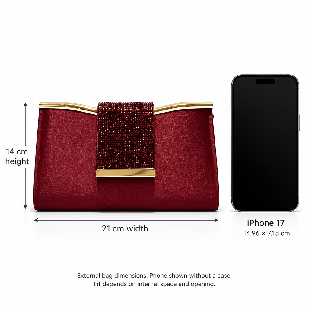 Victoria Clutch (Gold/Burgundy)