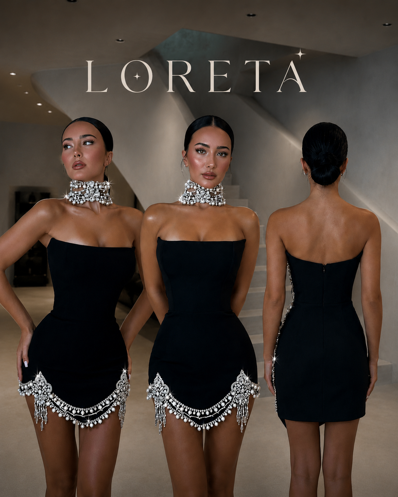 Toxic Dress (Black - Embellished)