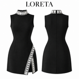 Nine to Wine Dress (Crystal/Black)