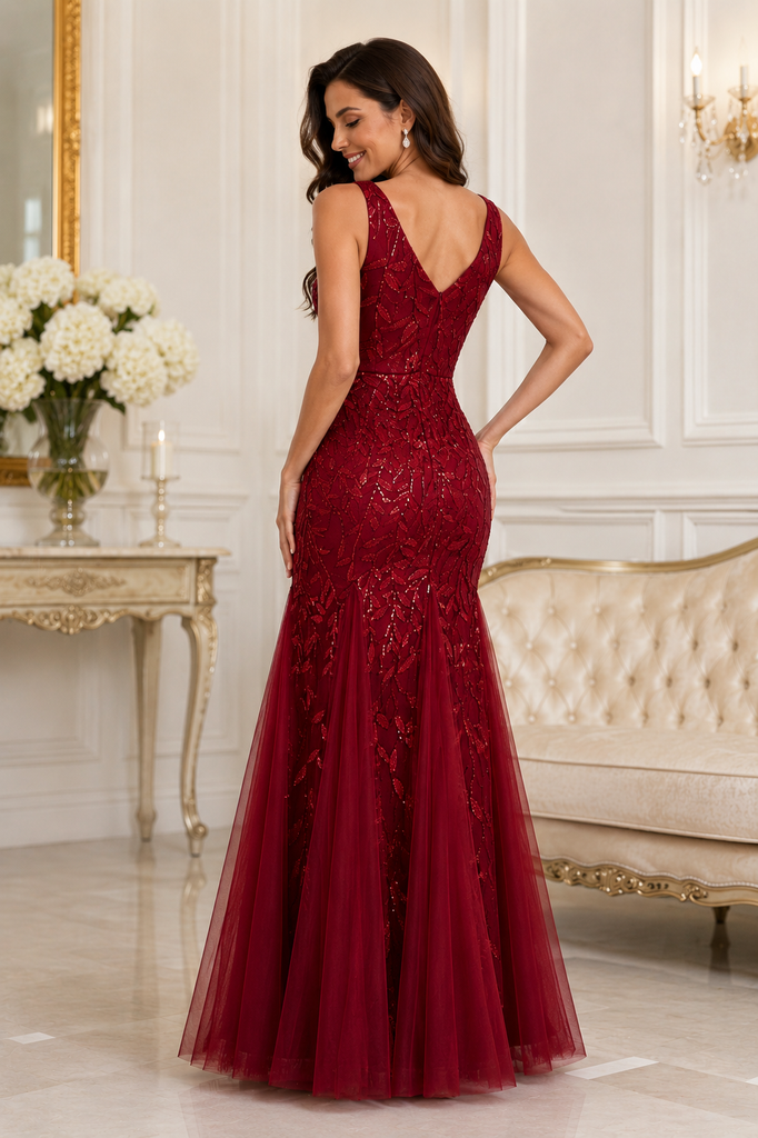 Maggie Dress (Red - Tulle/Sequins)