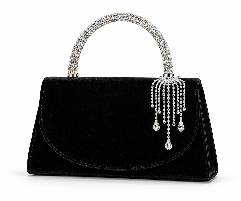 Crystal Rainfall Bag (Black/Silver)