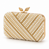 Starlit Pearl Clutch Bag (Champagne/Gold)