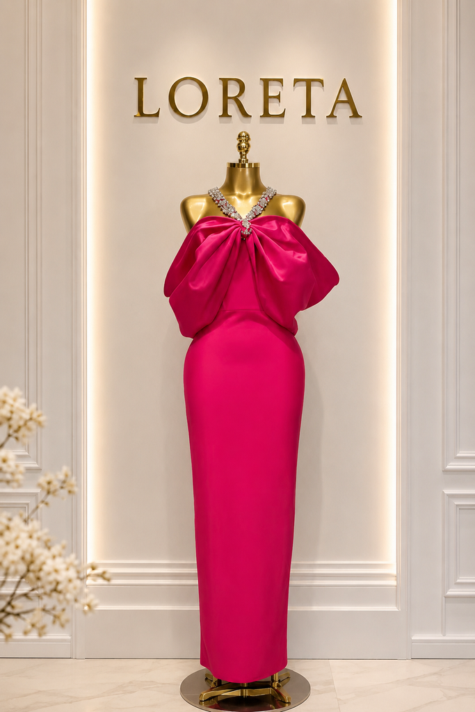 Crystal Harper Dress (Fuchsia/Magenta)
