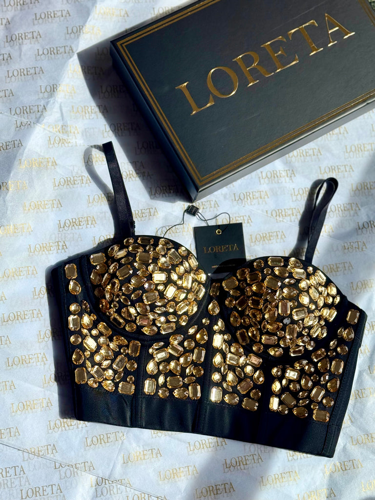 Gem Gold Bustier Corset Top