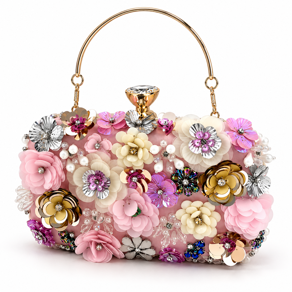 Floral Garden Clutch Bag (Multi Colour)
