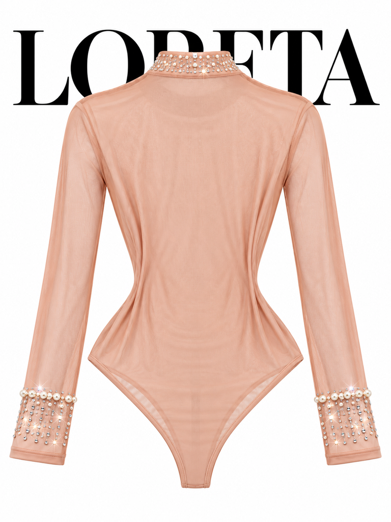 Shay Pearl Bodysuit (Beige/Nude)