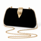 Gold Leaf Clutch Bag (Gold/Black)