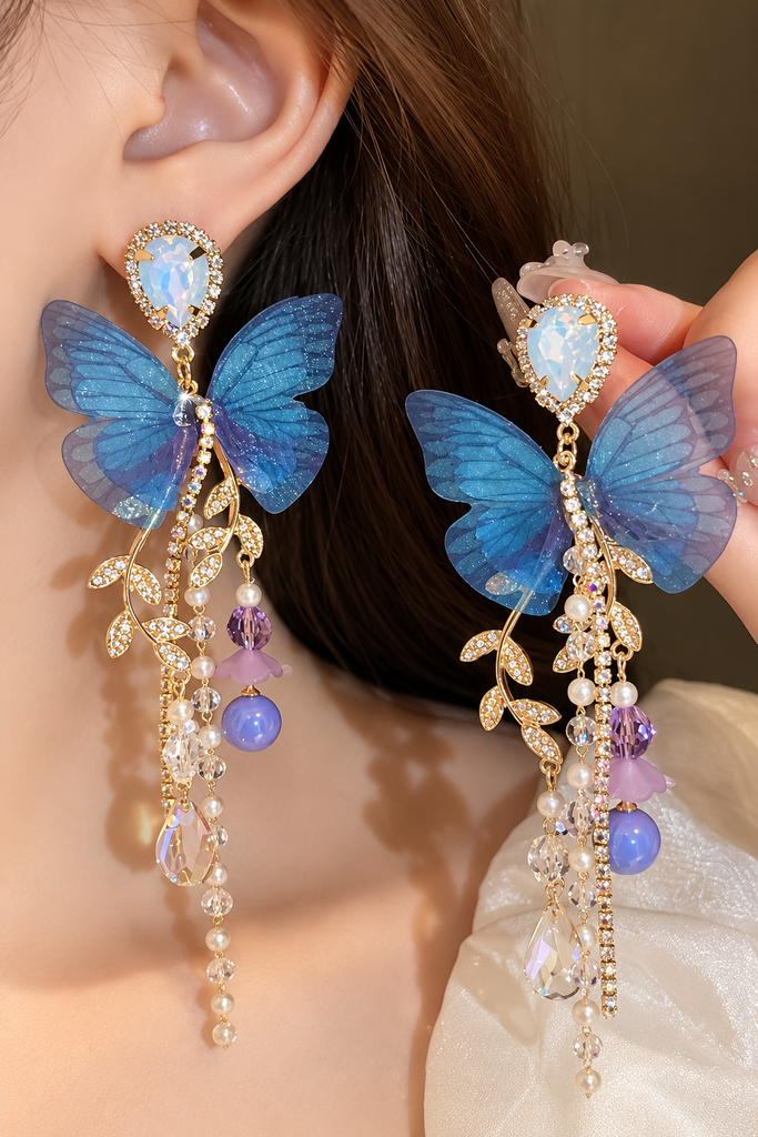 Dreamy Belle Butterfly Dangle Earrings