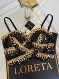 Gold Chain Bustier Corset Top