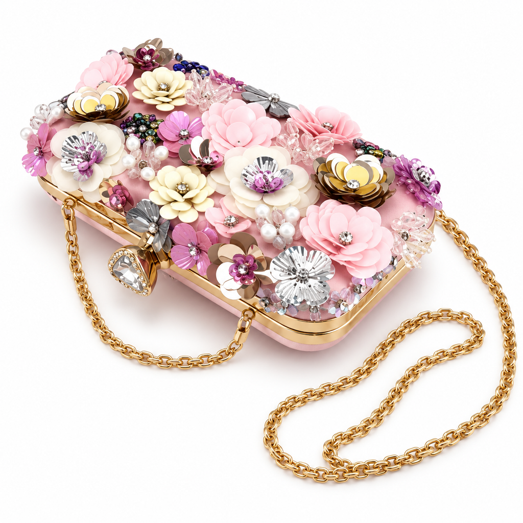 Floral Garden Clutch Bag (Multi Colour)