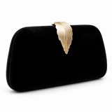 Gold Leaf Clutch Bag (Gold/Black)