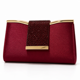 Victoria Clutch (Gold/Burgundy)