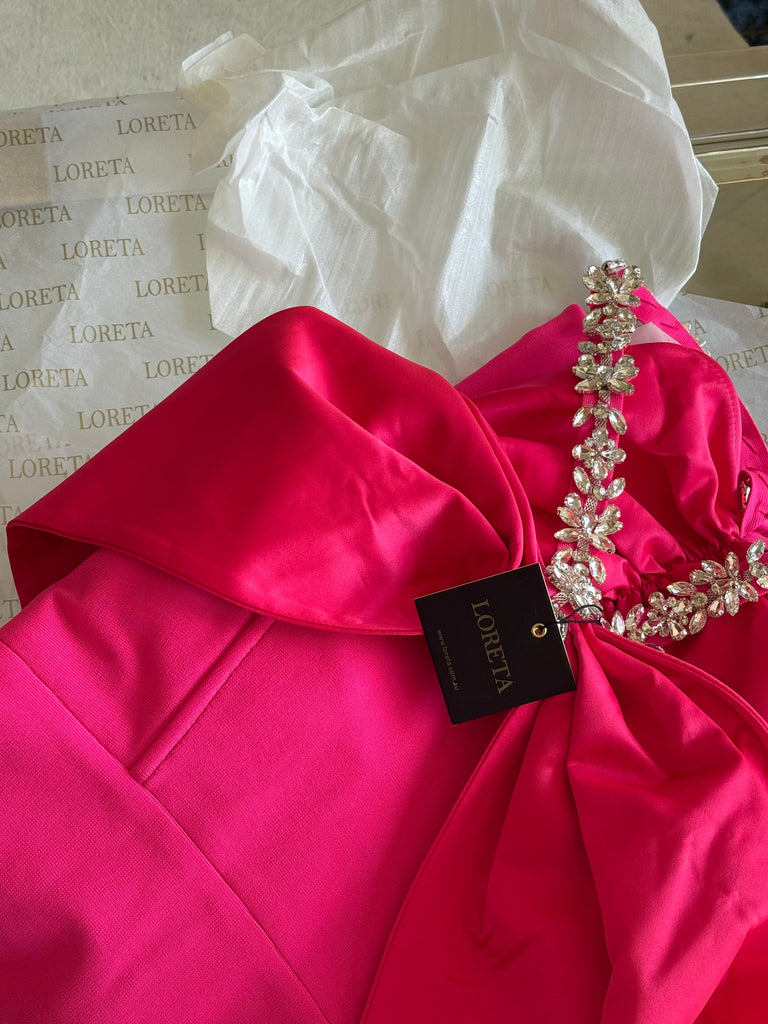 Crystal Harper Dress (Fuchsia/Magenta)