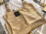Metallic Bandage Cocktail Dress (Gold)