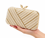Starlit Pearl Clutch Bag (Champagne/Gold)