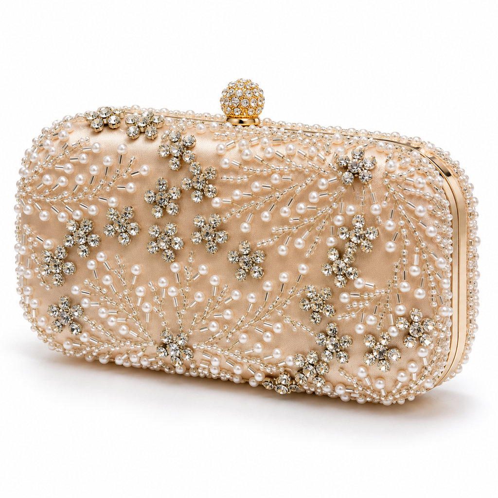 Pearl Obsession Clutch Bag (Pearl/Gold)